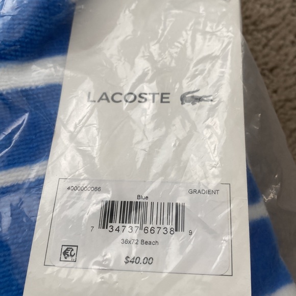 Lacoste beach towel - Picture 4 of 4